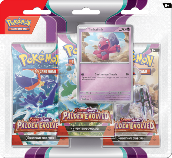 POK TCG SV02 Paldea Evolved 3 Booster Pack (Tinkatink)