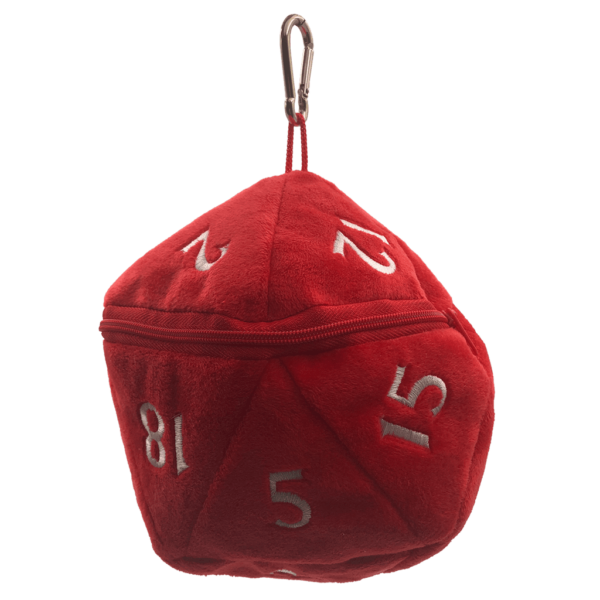DICE BAG Plush D20 Red