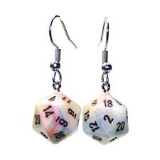 Hook Earrings Festive Circus Mini-Poly D20