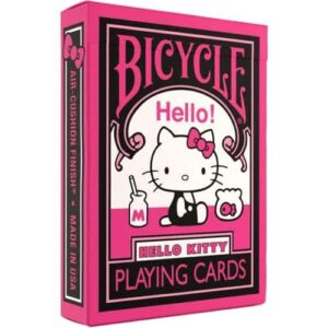 Pokerkaarten Bicycle- Hello Kitty zwart en roze